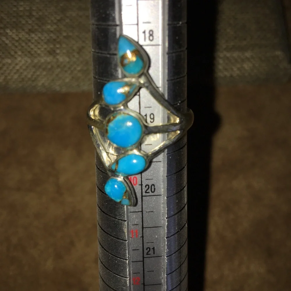 NWOT AUTHENTIC STERLING SILVER & GENUINE TURQUOISE  RING